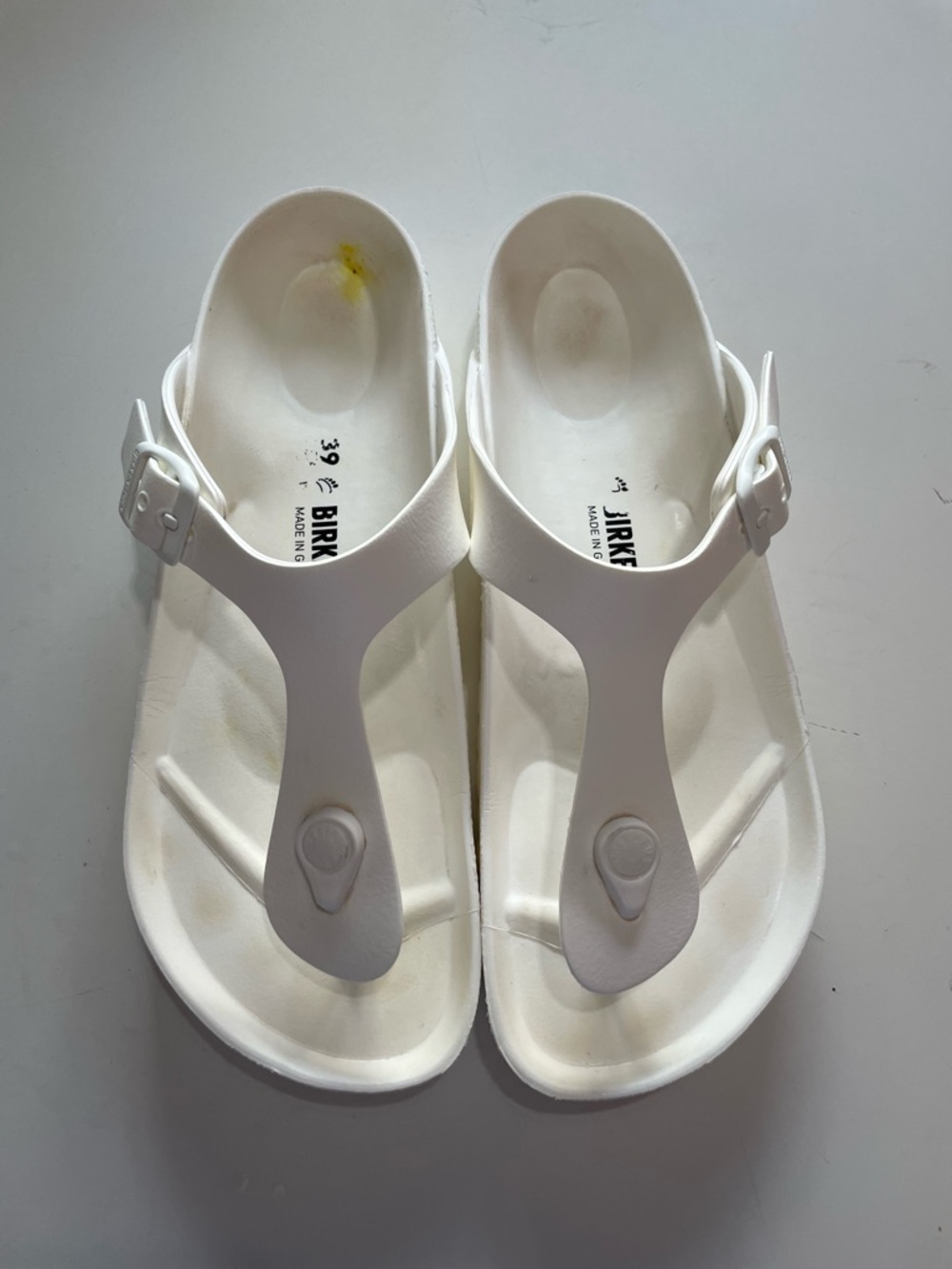 Birkenstock White EVA Gizeh Sandal
